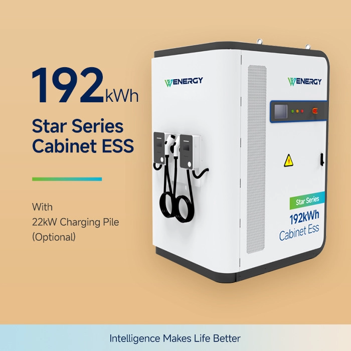 Gabinet de stocare a energiei hibride solar-diesel de 192kWh cu avertizare de securitate în cloud